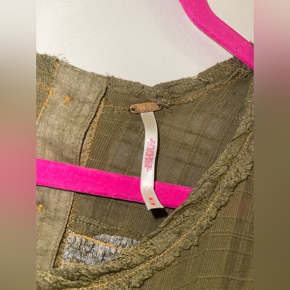 Free People Moss Green Sea Breeze Sleeveless Tunic in Oregano size M - Picture 5 of 10